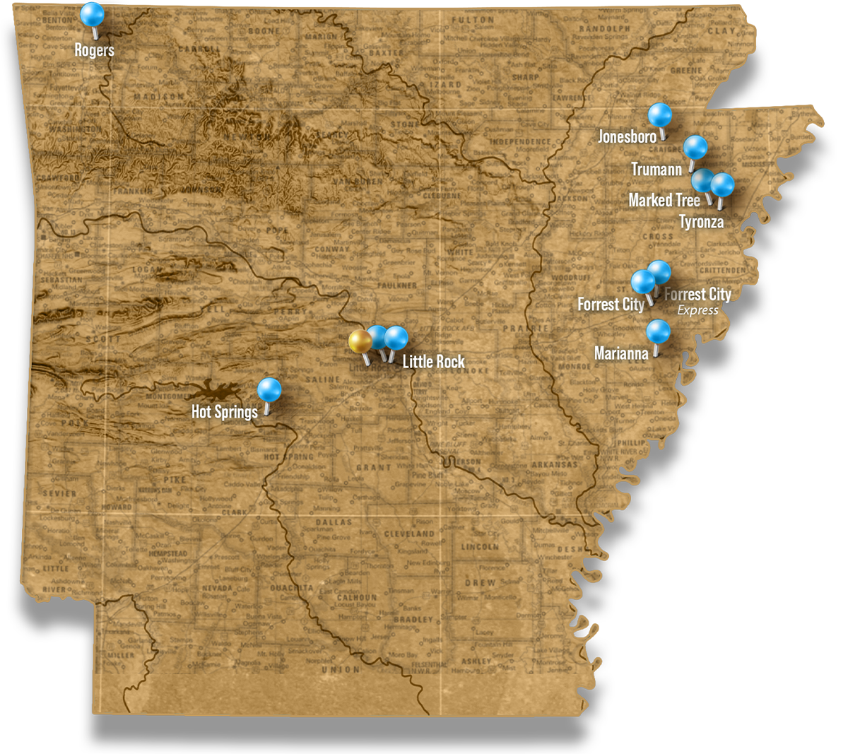 Armor Bank - Locations Map