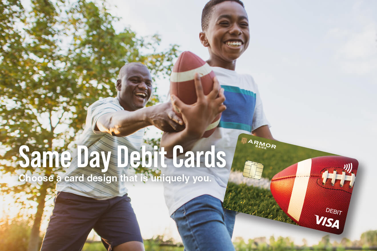Get Your Personalized Armor Bank Debit Card Today!