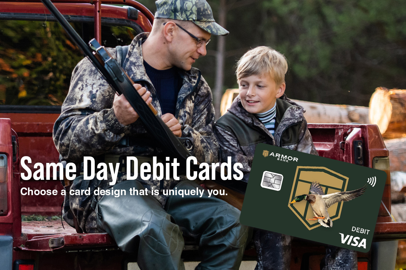 Get Your Personalized Armor Bank Debit Card Today!