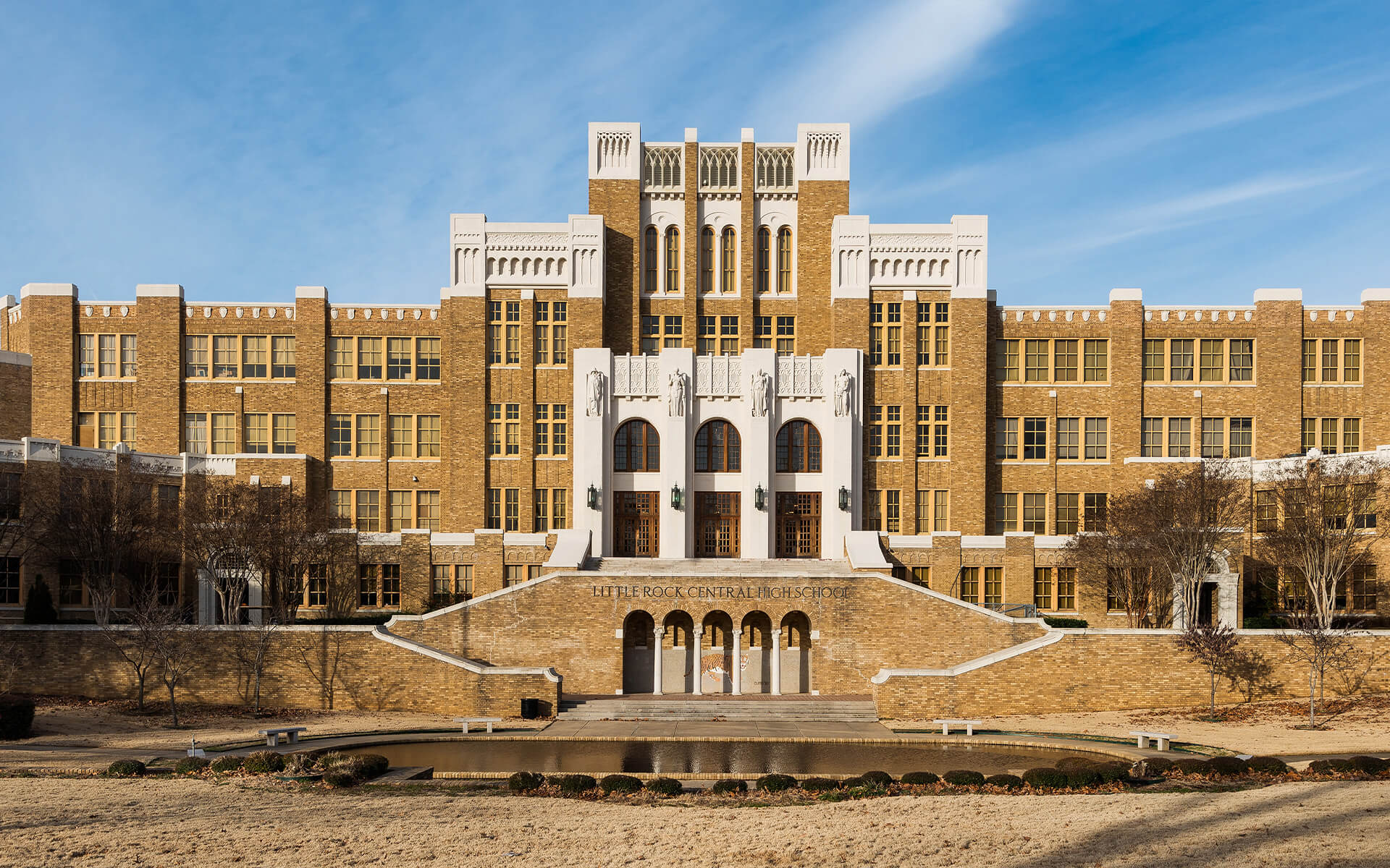 Outside of Historic Little Rock Central High School